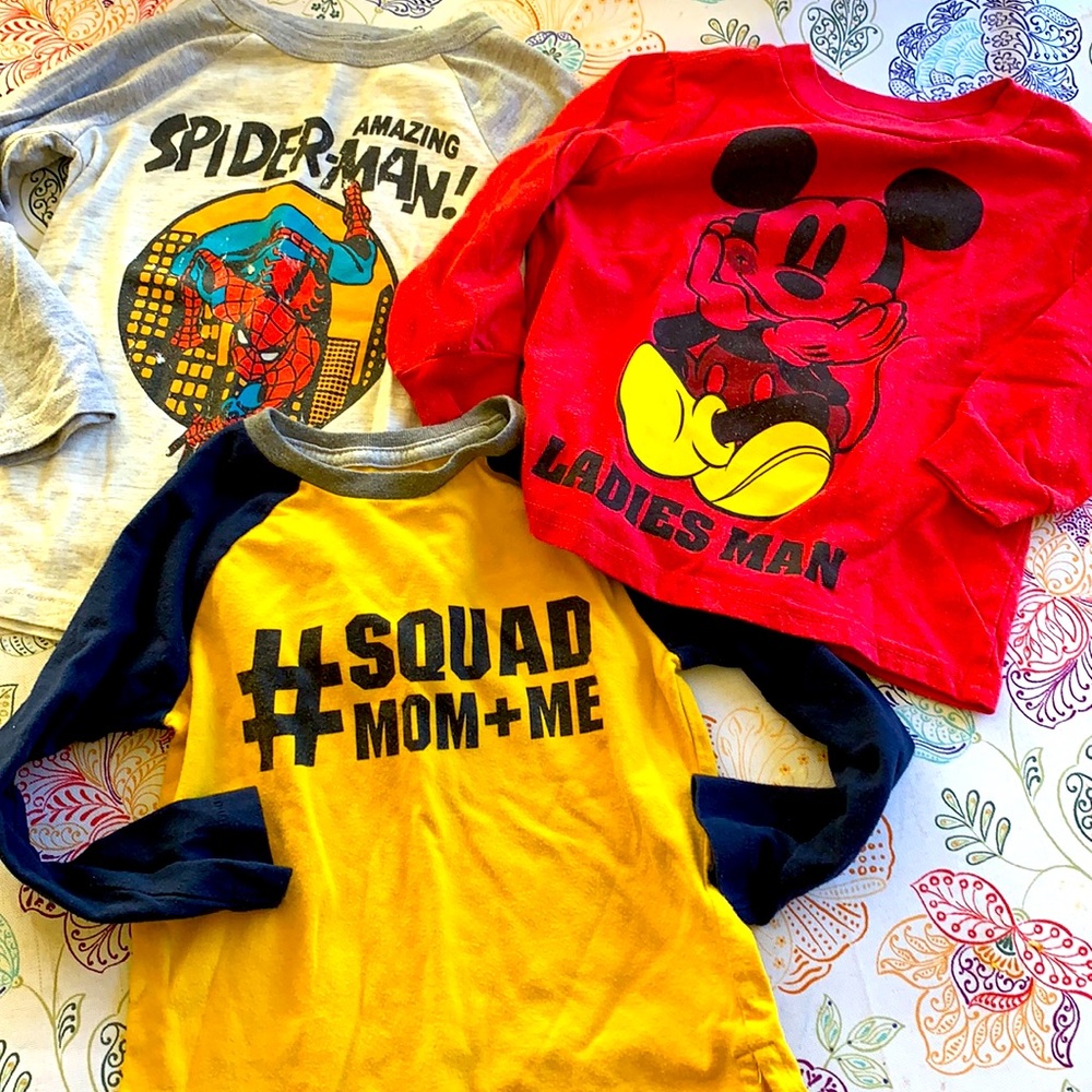 Three 2T long sleeved shirts for Fall!